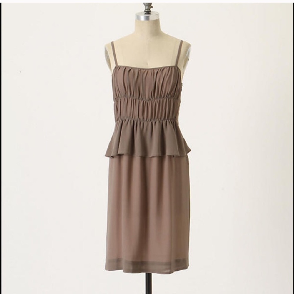 Moulinette Soeurs Peplum Silk Dress